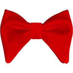 Velvet Bow Ties for Men Red